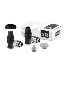 SR Rubinetterie Комплект серия Old Style 1/2" угловой, цвет черный, К337-1500VCOS