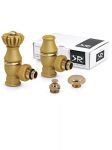 SR Rubinetterie комплект серия Liberty 1/2"х 3/4" угловой, цвет Ral 1036 (антик золото), арт. 0320-2000V00R