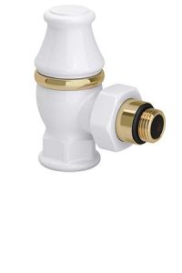 SR Rubinetterie угловой запорный клапан для радиатора серия Liberty 1/2"х3/4″, цвет: белый RAL9010, арт. 0323-2000V00A