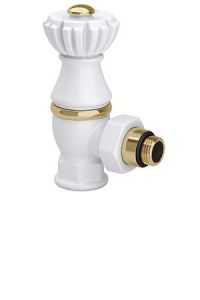 SR Rubinetterie угловой клапан для радиатора серия Liberty 1/2"х3/4″, цвет: белый RAL 9010, арт 0325-2000V00A