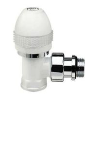 Вентиль SR Rubinetterie угловой серия Ovus, 1/2", цвет белый, арт. 0435-1500VC0A