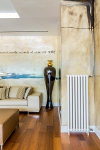 Алюминиевый радиатор Fondital Mood 535/ 18 секций с ножками белый глянец