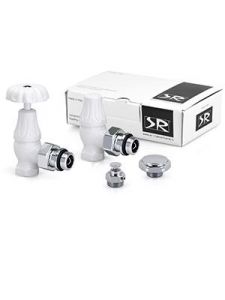 SR Rubinetterie комплект Old Style 1/2" угловой, цвет: белый, арт. K337-1500V00A