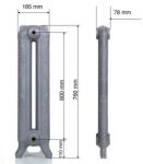 Чугунные радиаторы GuRaTec MERKUR-760 6 секций