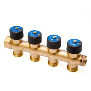 Распределительная гребенка Oventrop Multidis R  G3/4"- G3/4",  4 выхода