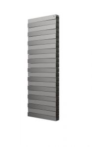 Радиатор биметалл Royal Thermo PianoForte Tower/Silver Satin - 22 сек. Вертикальный, серебристый