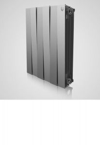 Биметаллический радиатор Royal Thermo PianoForte 500/Silver Satin (серо-серебристый)/ 4 секции