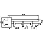 Коллектор с гидрострелкой Супер-Стандарт 3/125 + 1/90